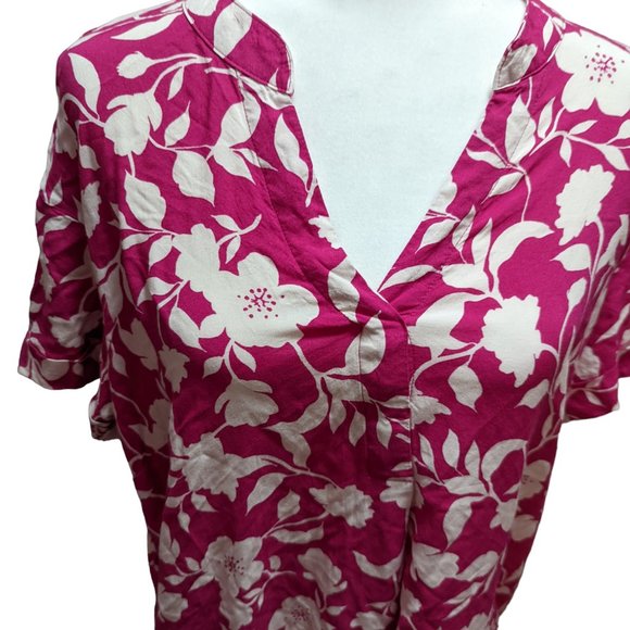 Time and Tru Floral Hawaiian Dress Pink Medium - Picture 2 of 9